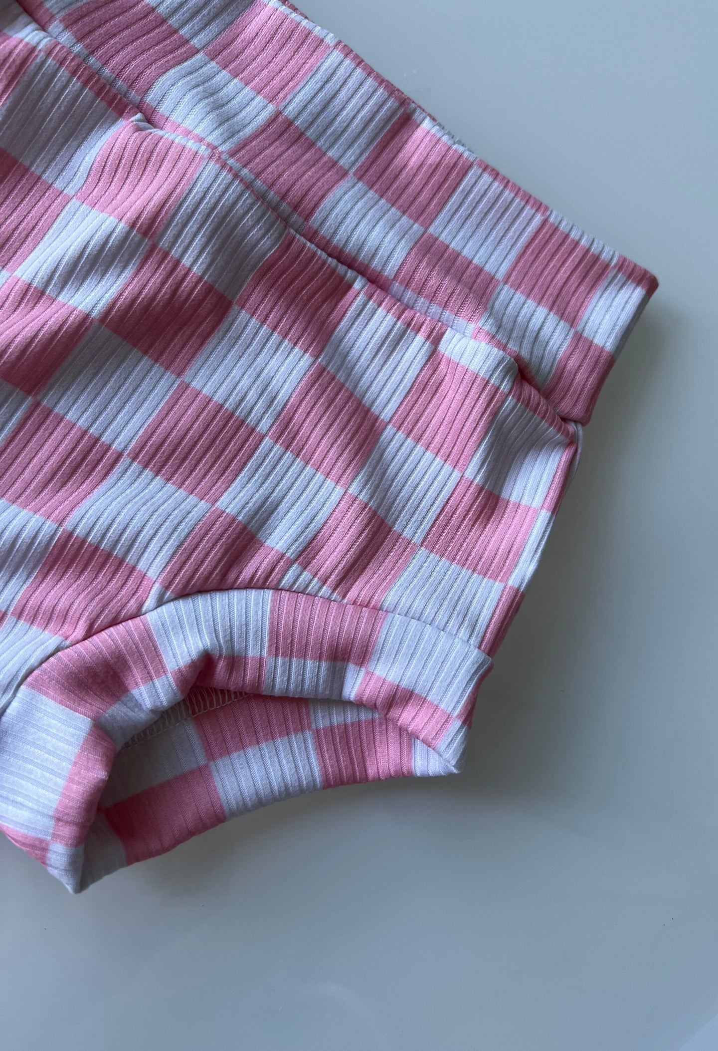 Pink Checkered Baby and Kids Shorts